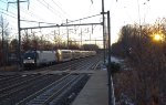 NJT 4626 arrives as the sun begins to set